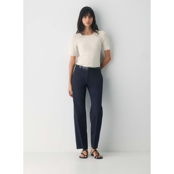 Aritzia Pants - Aritzia Carleton Pant Chino Size 0 Oxford Navy Low Rise Straight Leg NWT